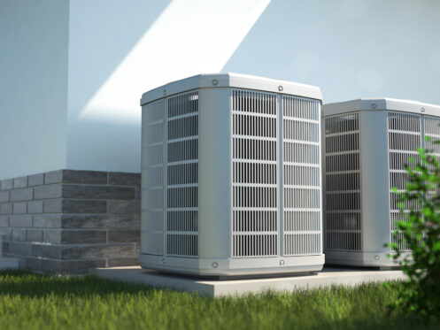 Air conditioning units outside a Flower Mound home