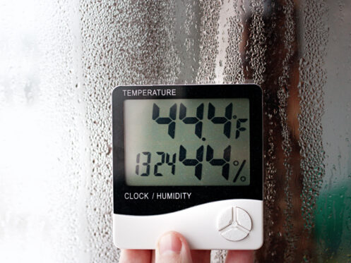 A humidity indicator in Flower Mound, TX
